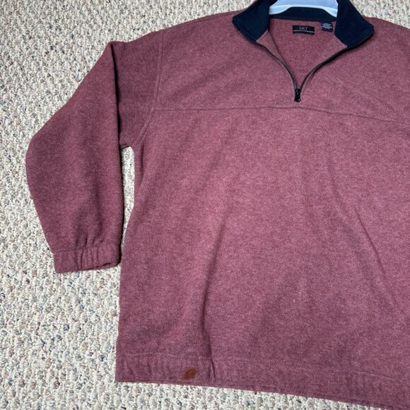 SRT Burgundy 1/4 Zip Pullover Sweater Men's L - Picture 7 of 10